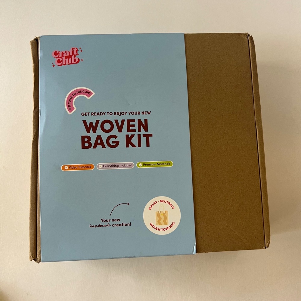 Craft Club Wavey Neutrals Woven Tote Bag Kit NIB